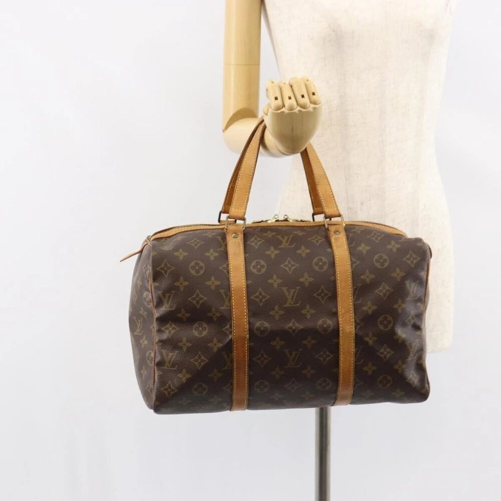 LOUIS VUITTON Monogram Sac Souple 35 Boston Bag